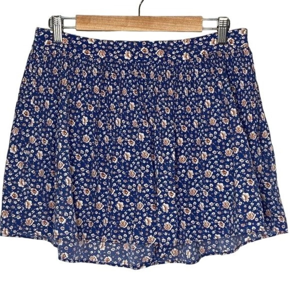 Maison Garrison ladies skort blue flower pattern size Medium